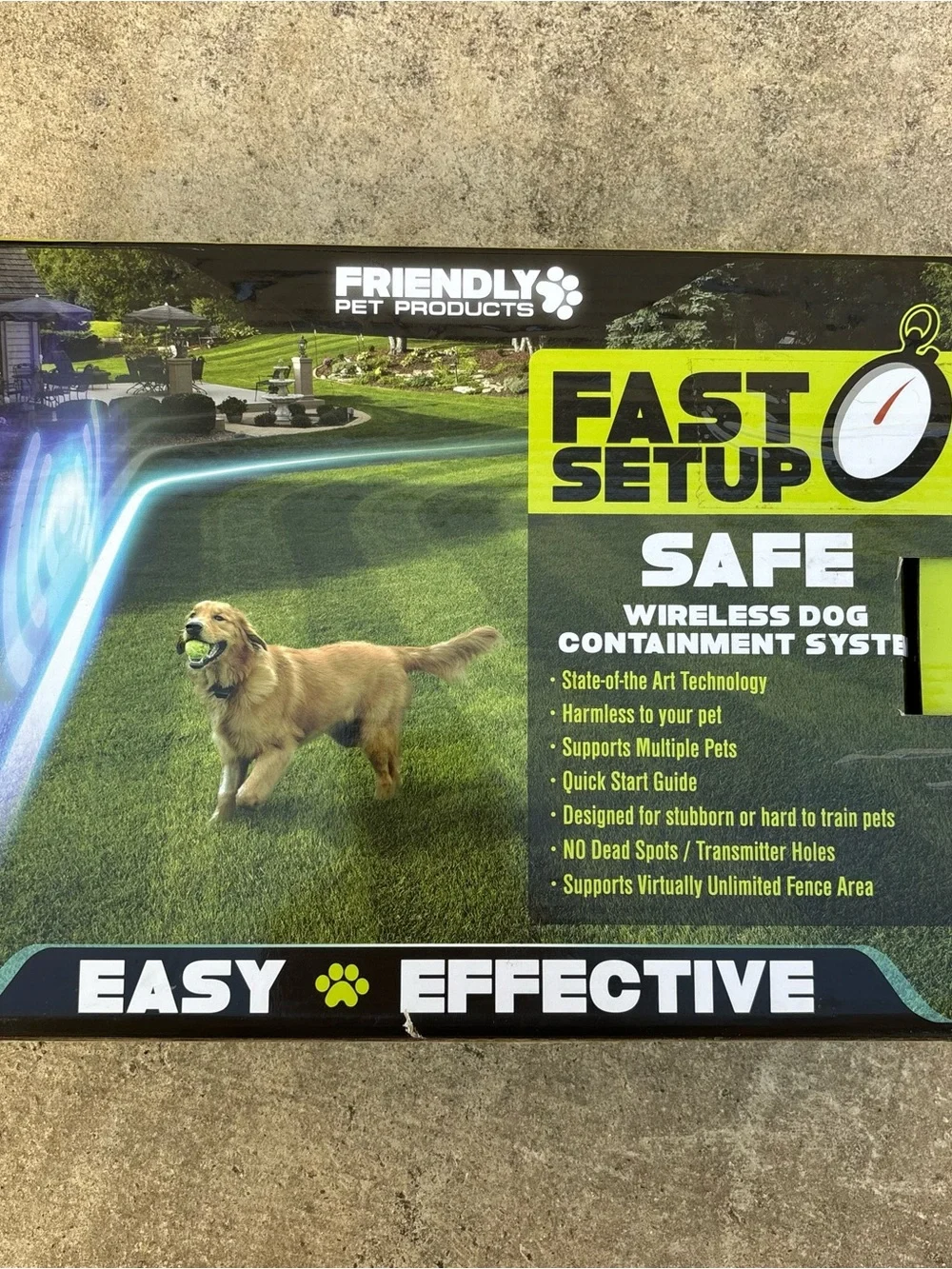 Friendly Pet Products Wireless Dog Fence Containment System w Collar & Manual